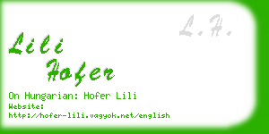 lili hofer business card
